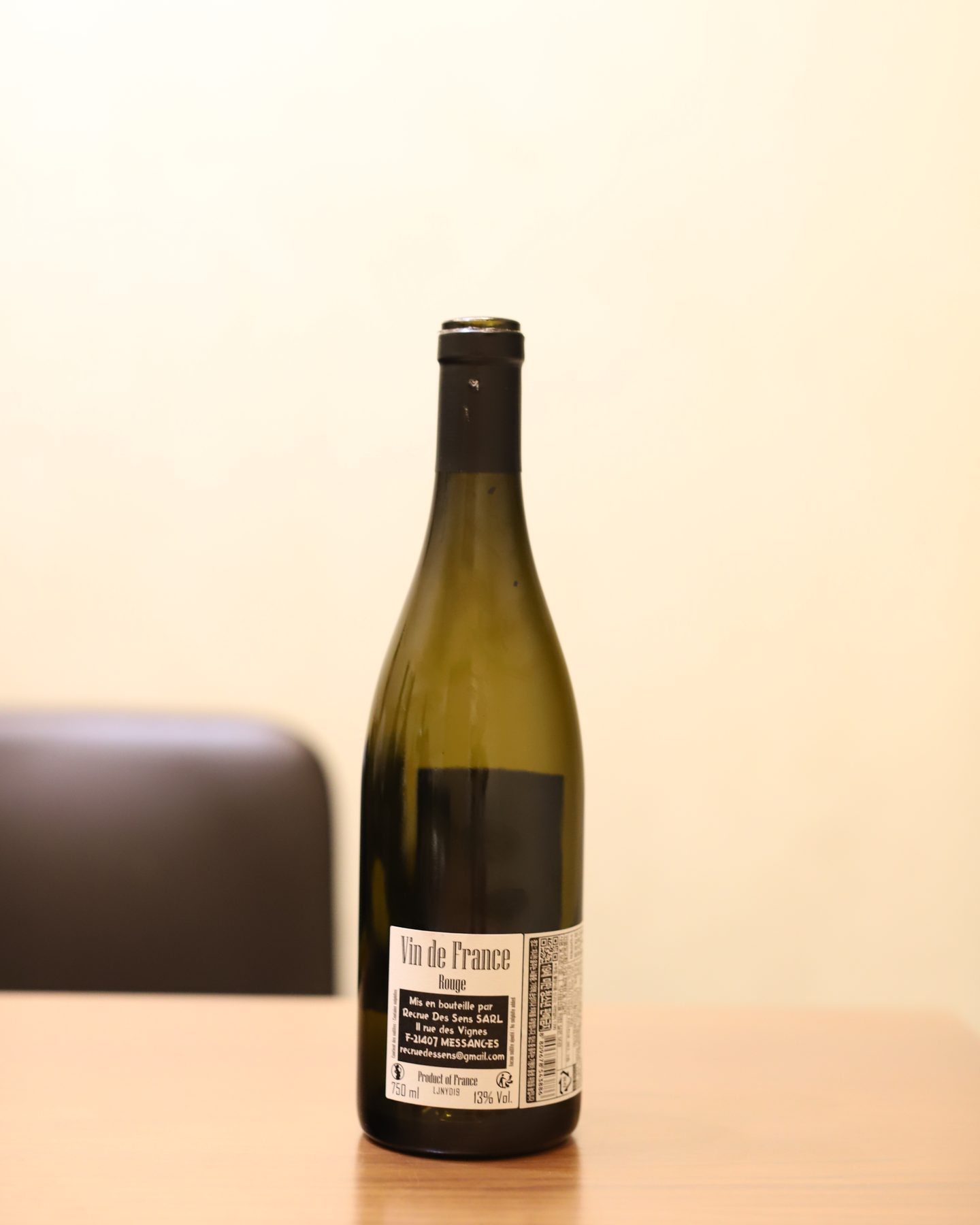 A bottle of Yann Durieux Jeannot.