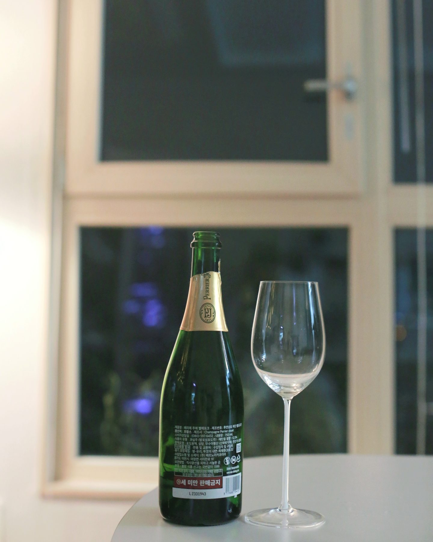 A bottle of Perrier-Jouët Belle Epoque Brut 2014.