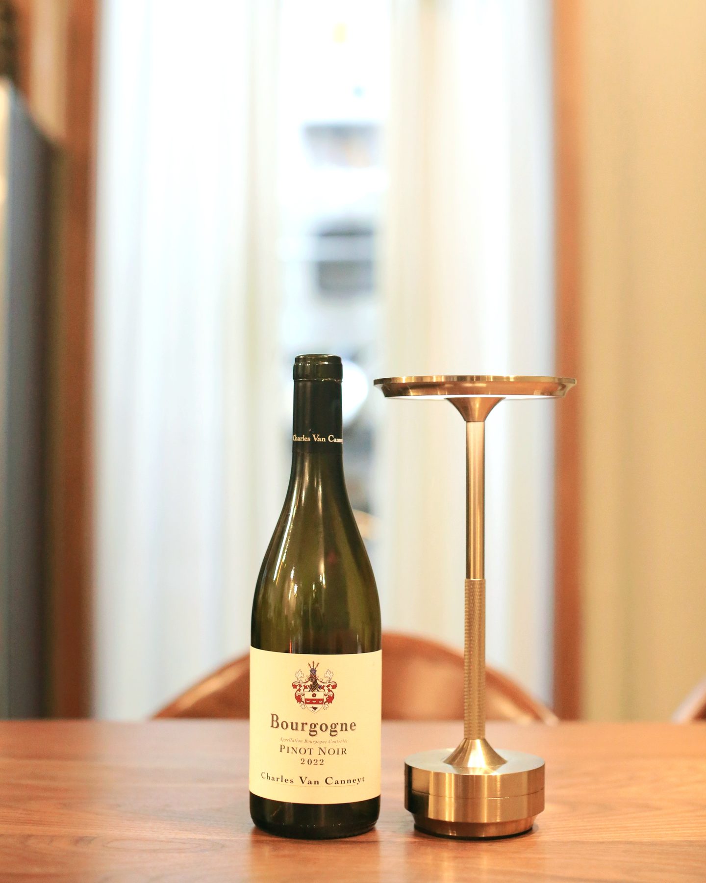 A bottle of Charles Van Canneyt Bourgogne Pinot Noir 2022