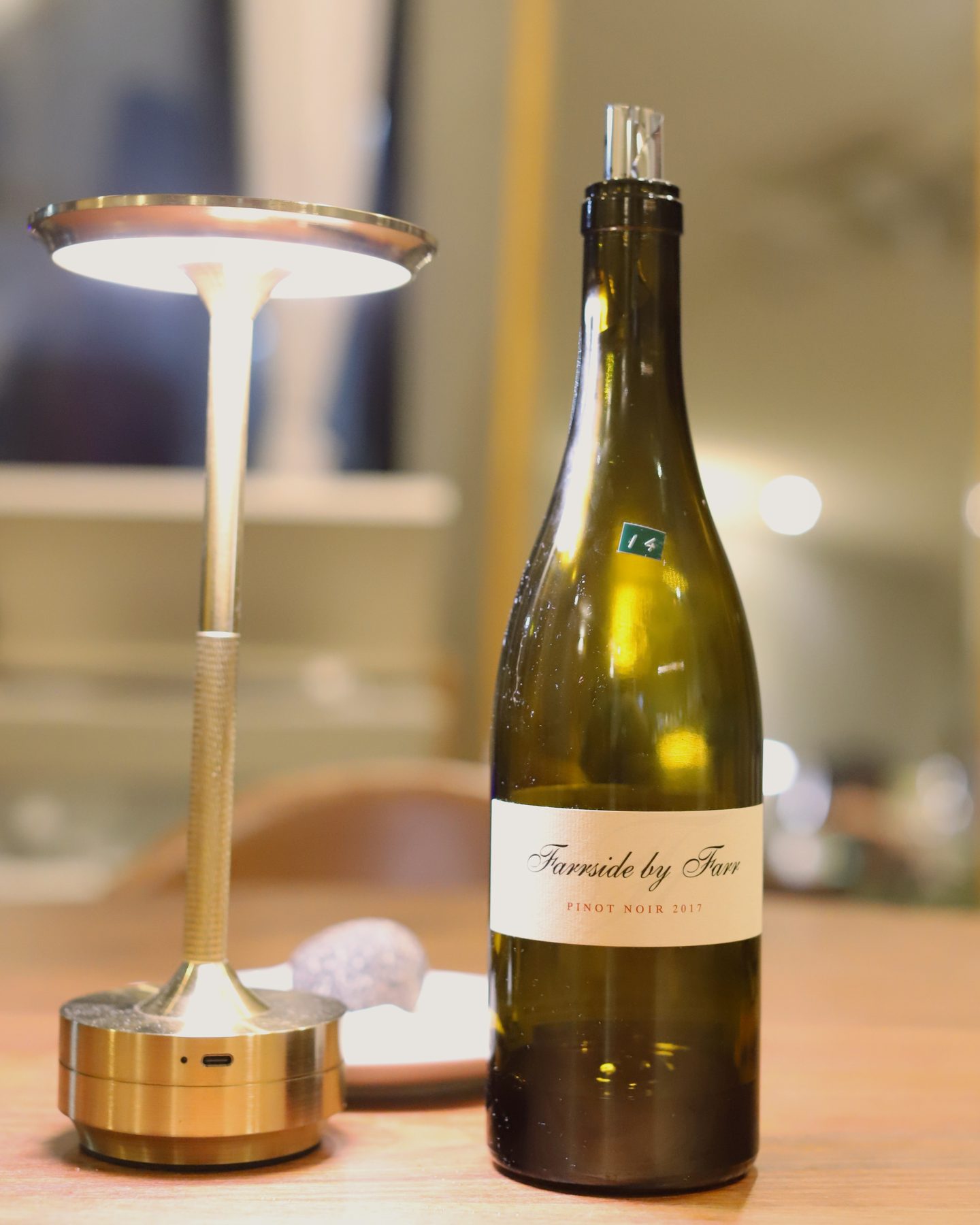 A bottle of By Farr Farrside Pinot Noir 2017.