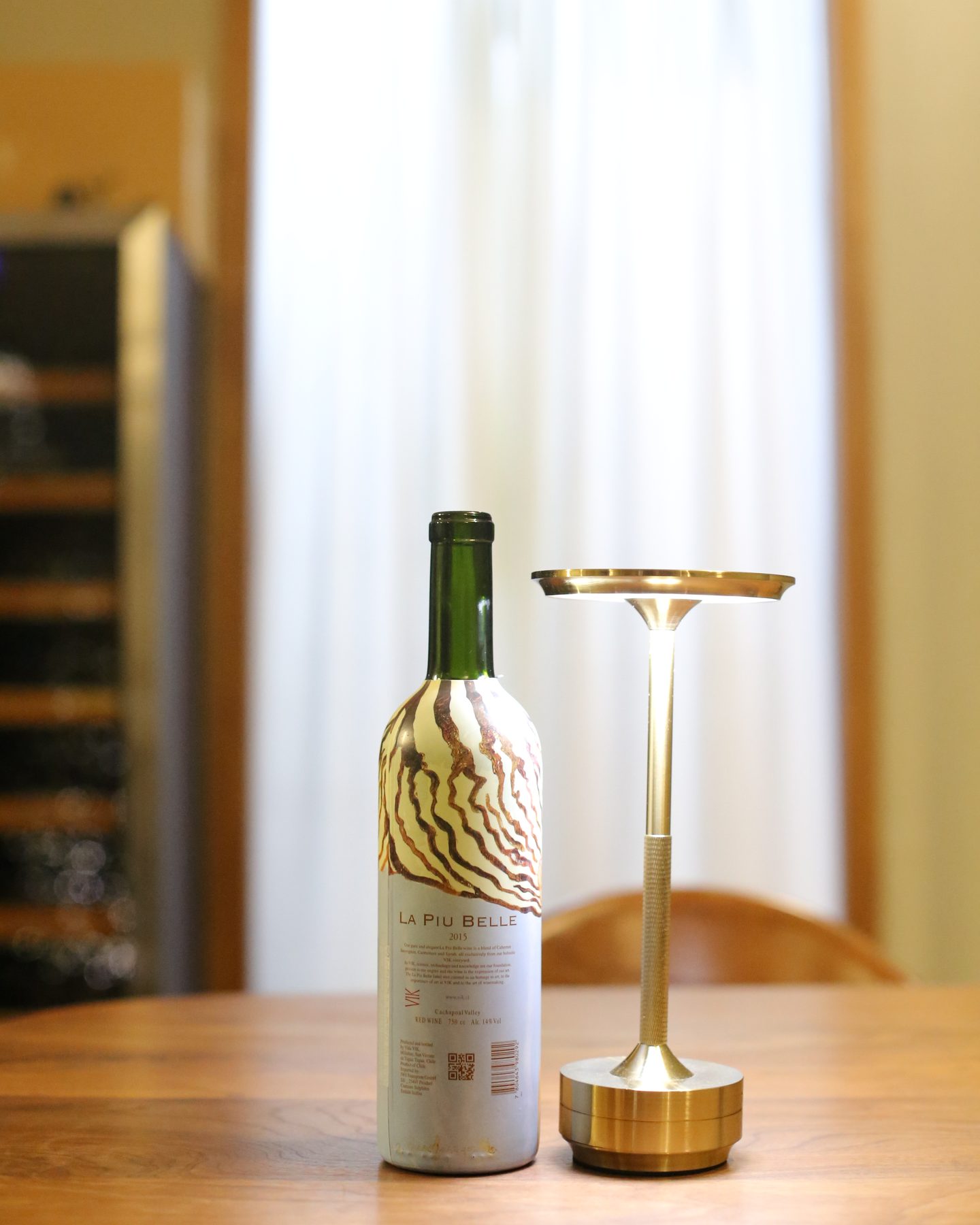 Another view of a bottle of Viña Vik Winery La Piu Belle 2015.