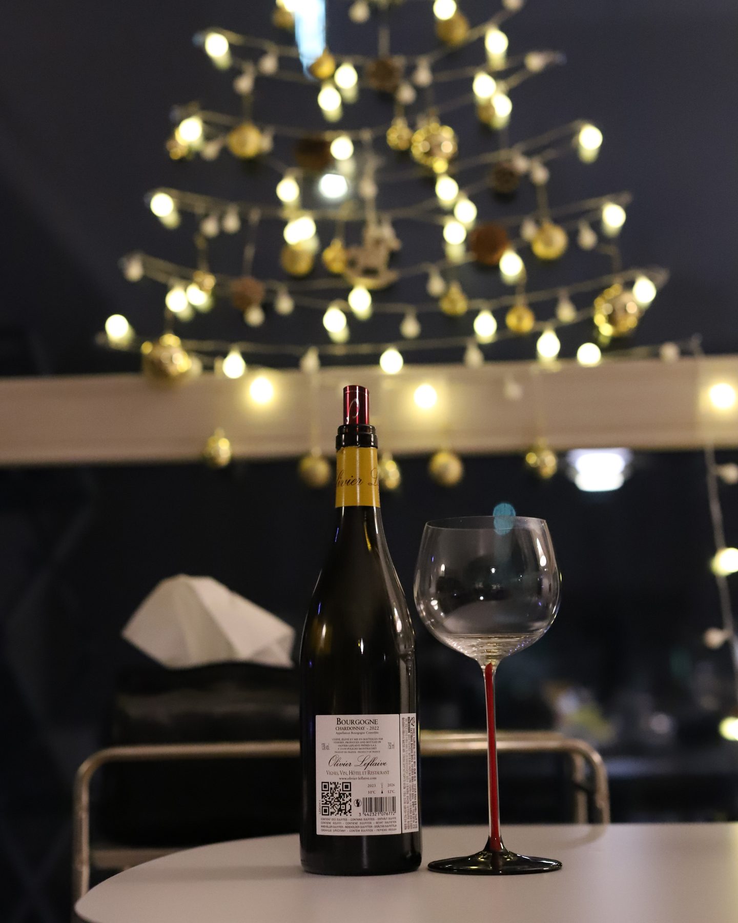 A bottle of Olivier Leflaive Bourgogne Chardonnay 2022.