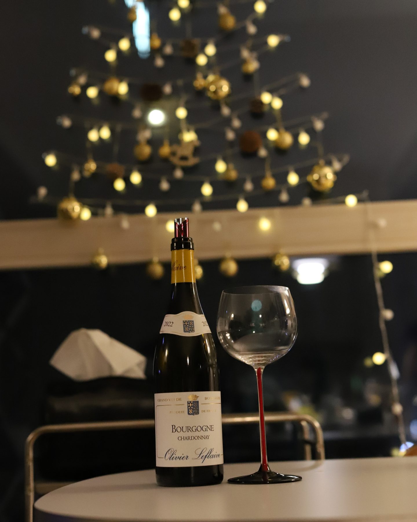A bottle of Olivier Leflaive Bourgogne Chardonnay 2022.