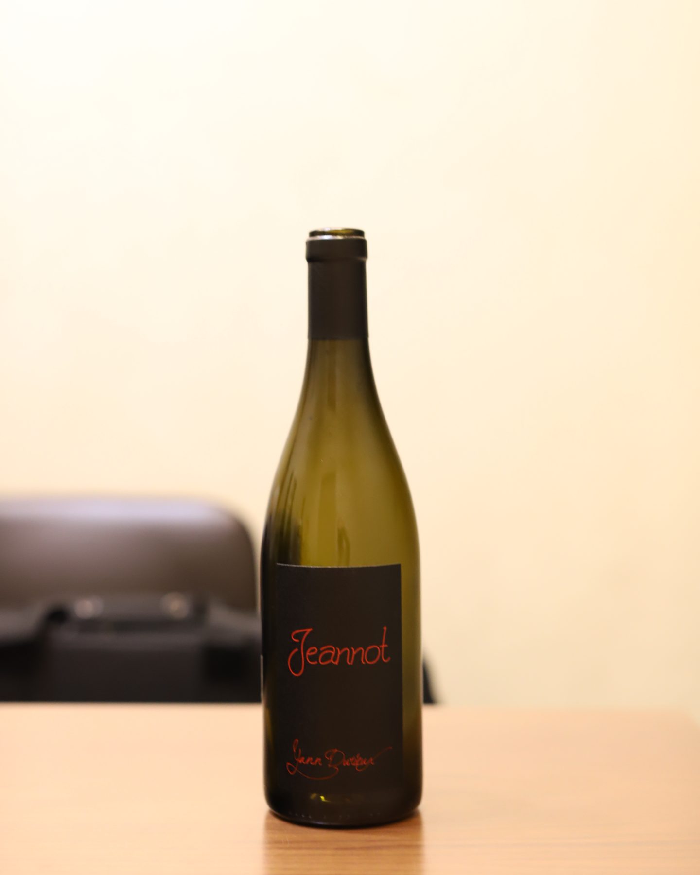 A bottle of Yann Durieux Jeannot.